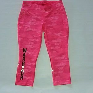 New IDEOLOGY Breast Cancer Warrior Capri Workout Pink Camo